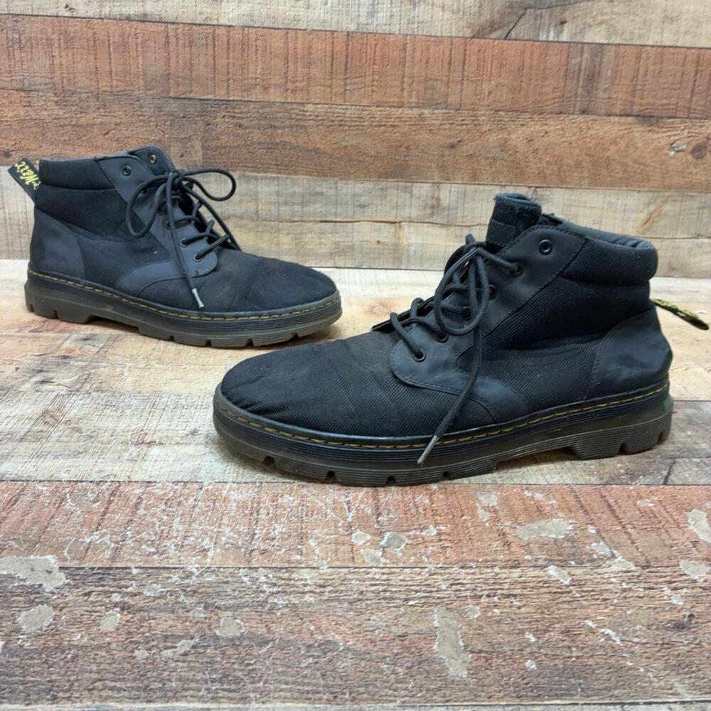 Dr. Martens Bonny Boots Mens Size 13 47 Black Nylon Chukka Ankle Lace Up Casual